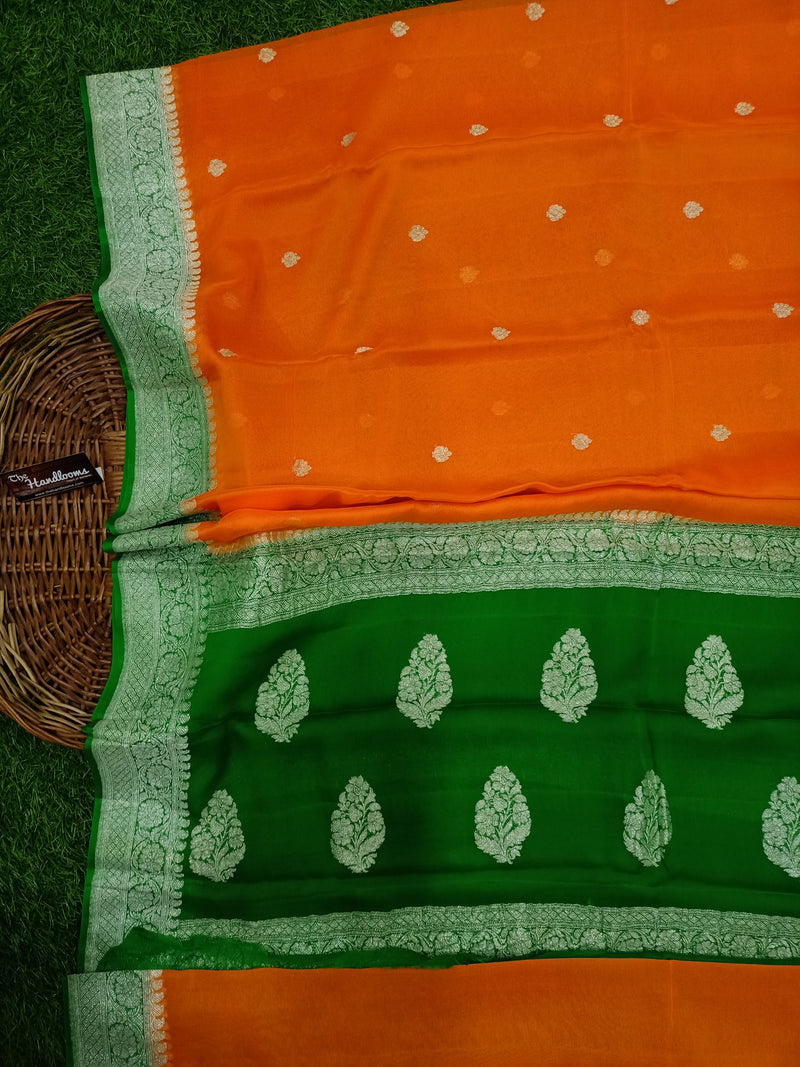 Pure Georgette Banarasi Saree - The Handlooms