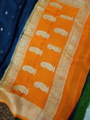 Pure Georgette Banarasi Saree - The Handlooms