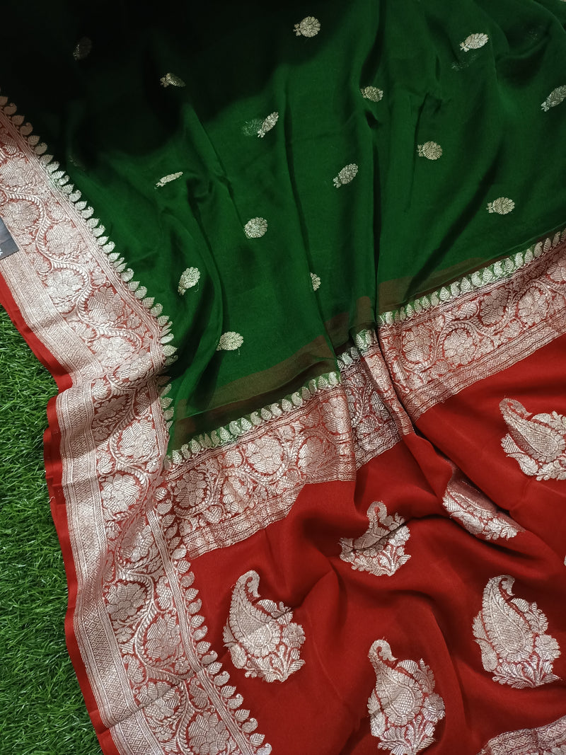 Pure Georgette Banarasi Saree - The Handlooms