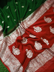 Pure Georgette Banarasi Saree - The Handlooms