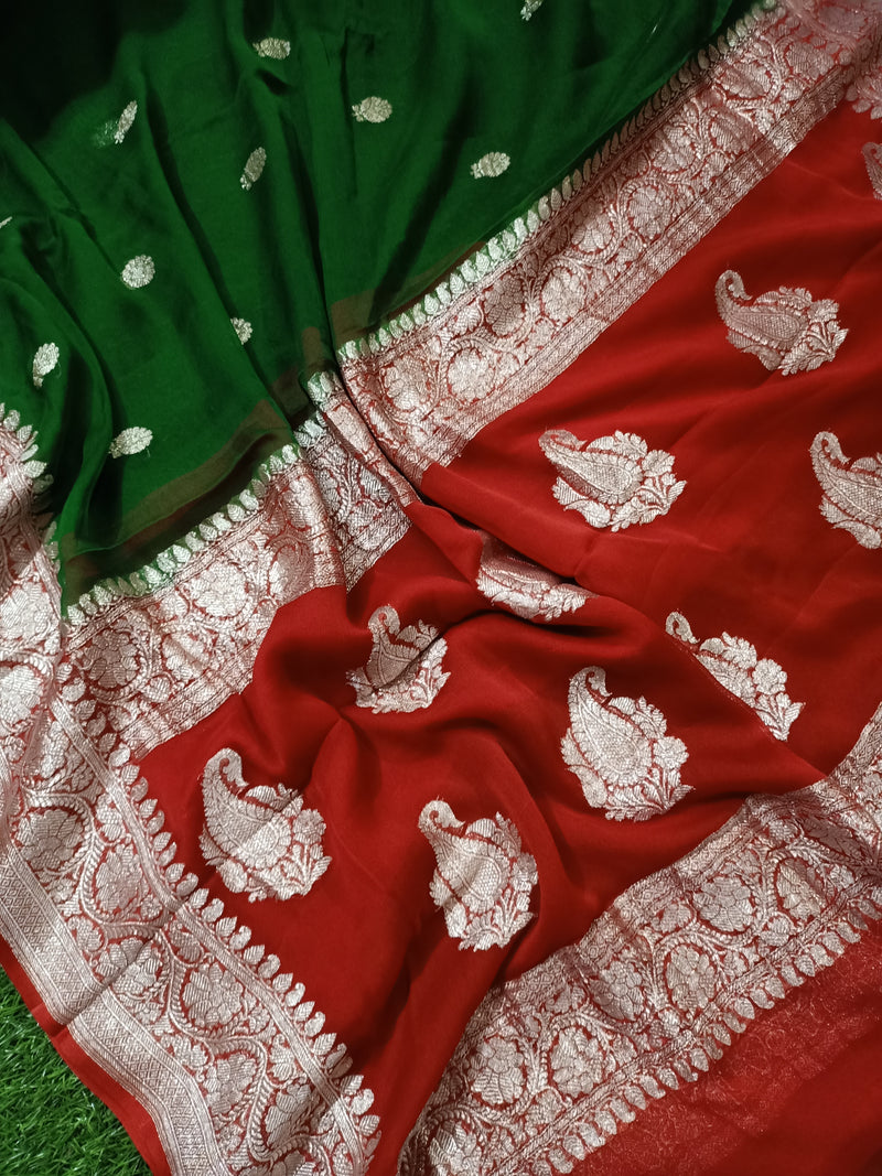 Pure Georgette Banarasi Saree - The Handlooms