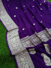 Pure Georgette Banarasi Saree - The Handlooms