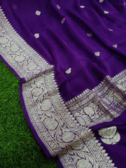 Pure Georgette Banarasi Saree - The Handlooms