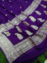 Pure Georgette Banarasi Saree - The Handlooms