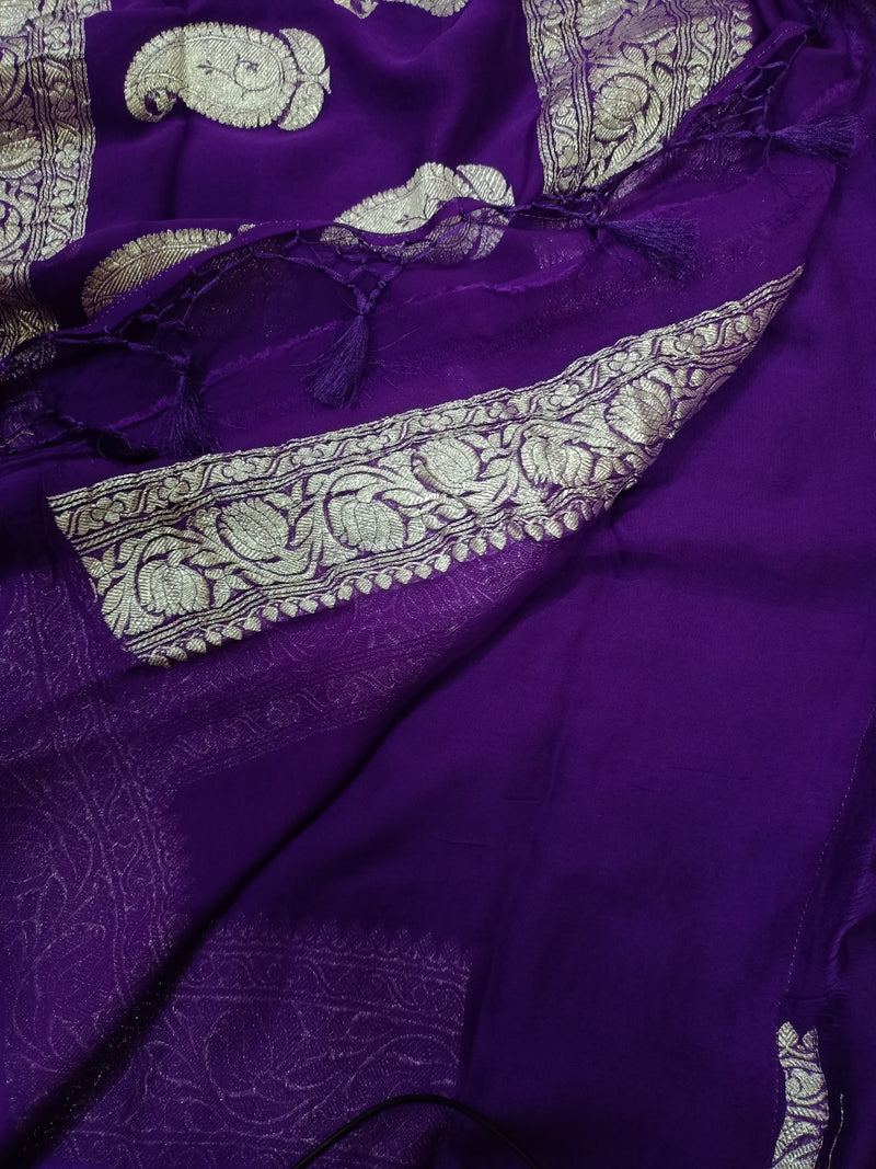 Pure Georgette Banarasi Saree - The Handlooms