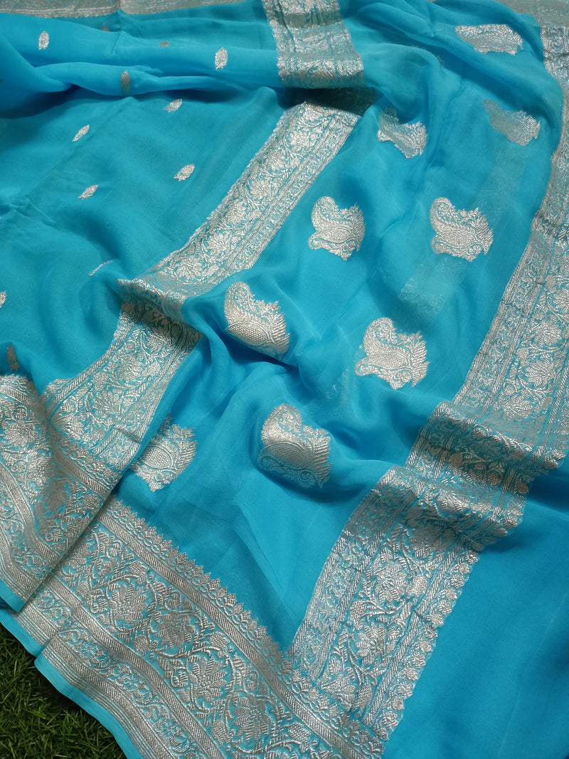 Pure Georgette Banarasi Saree - The Handlooms