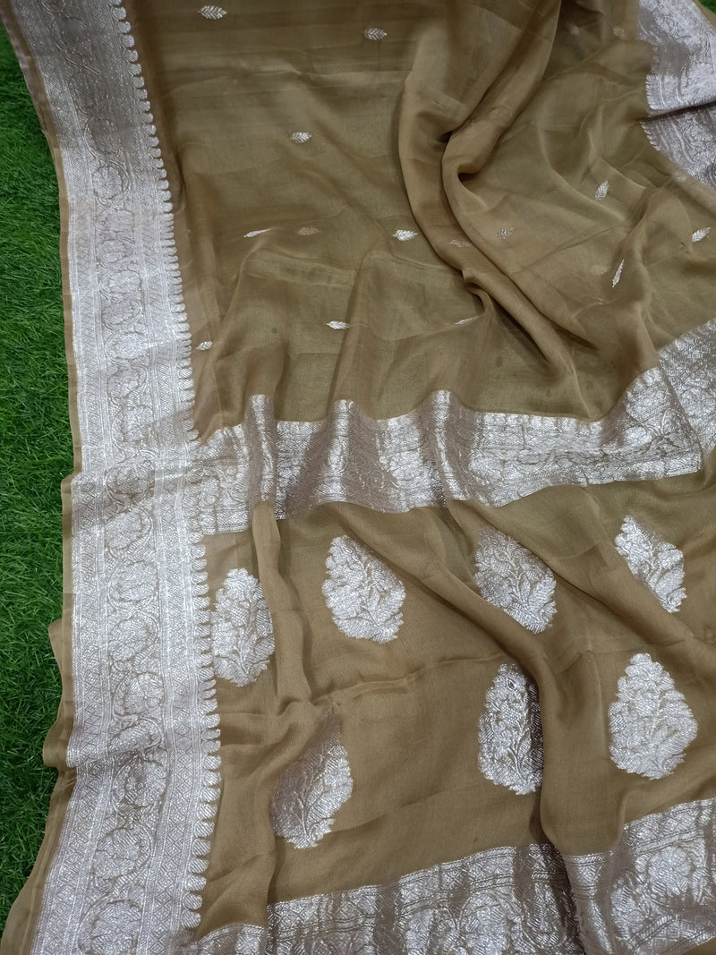 Pure Georgette Banarasi Saree - The Handlooms