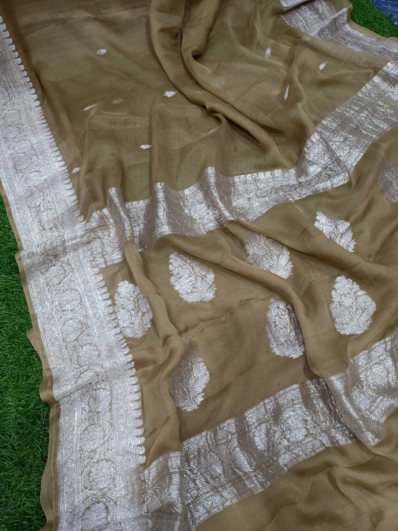 Pure Georgette Banarasi Saree - The Handlooms
