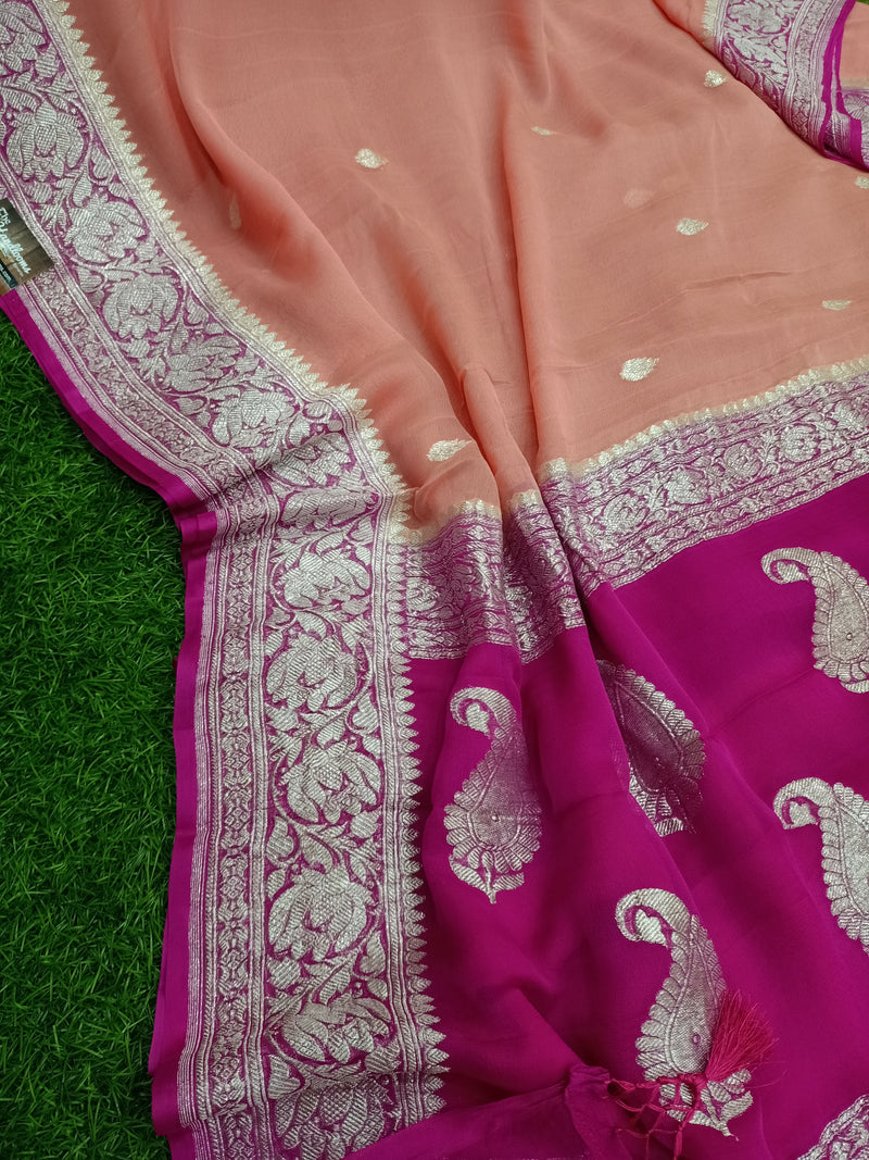 Pure Georgette Banarasi Saree - The Handlooms