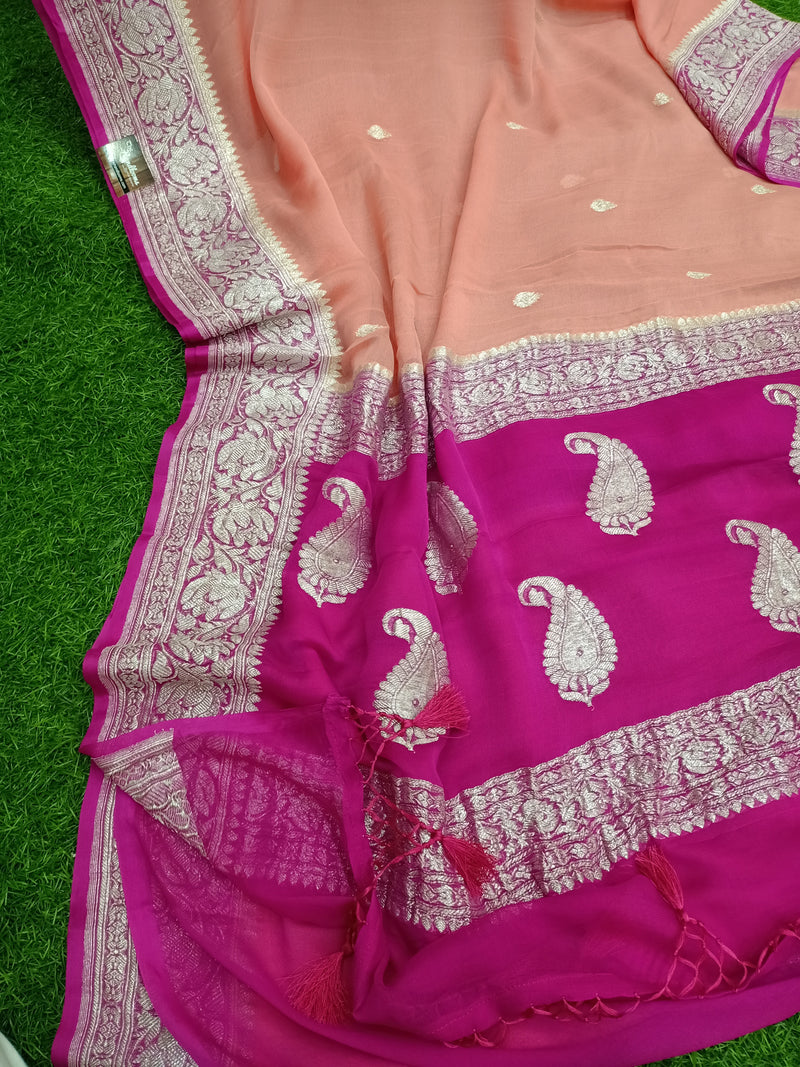 Pure Georgette Banarasi Saree - The Handlooms