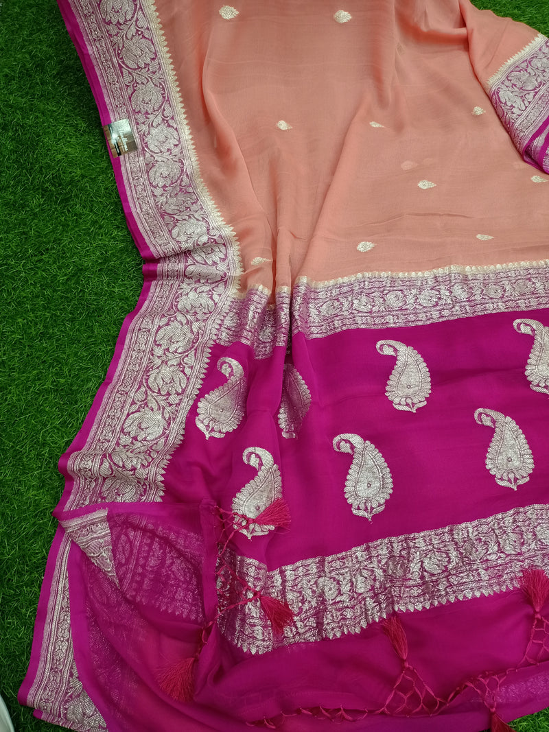 Pure Georgette Banarasi Saree - The Handlooms