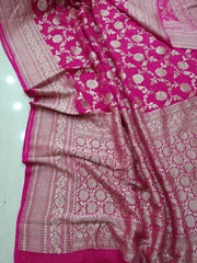 Khaddi Georgette Handloom Banarasi Saree - The Handlooms