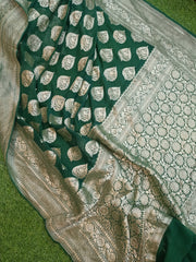 Khaddi Georgette Handloom Banarasi Saree - The Handlooms