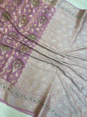 Pure Chiffon Khaddi Banarasi Saree - The Handlooms