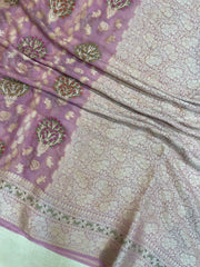 Pure Chiffon Khaddi Banarasi Saree - The Handlooms
