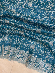 Pure Organza Chikankari Handloom Banarasi Saree - The Handlooms