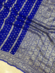 Khaddi Georgette Handloom Banarasi Saree - The Handlooms
