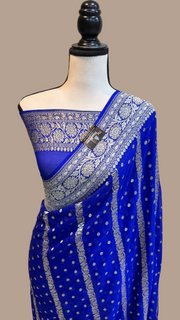 Khaddi Georgette Handloom Banarasi Saree - The Handlooms