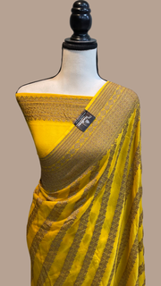 Khaddi Georgette Banarasi Saree -  Antique zari - The Handlooms