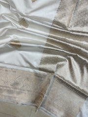 Pure Katan Silk Banarasi Handloom Saree - All over Kadua motifs - The Handlooms