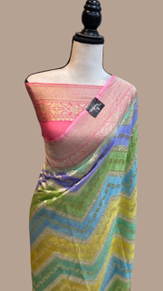 Pure Khaddi Georgette Handloom Banarasi Saree - The Handlooms