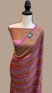 Pure Khaddi Georgette Banarasi Saree -  Antique zari - The Handlooms