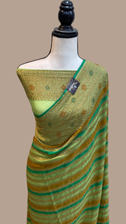 Pure Khaddi Georgette Banarasi Saree -  Antique zari - The Handlooms