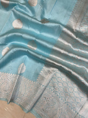 Pure Katan Silk Banarasi Handloom Saree - All over Kadua motifs - The Handlooms