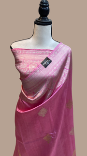 Pure Katan Silk Banarasi Handloom Saree - All over Kadua motifs - The Handlooms