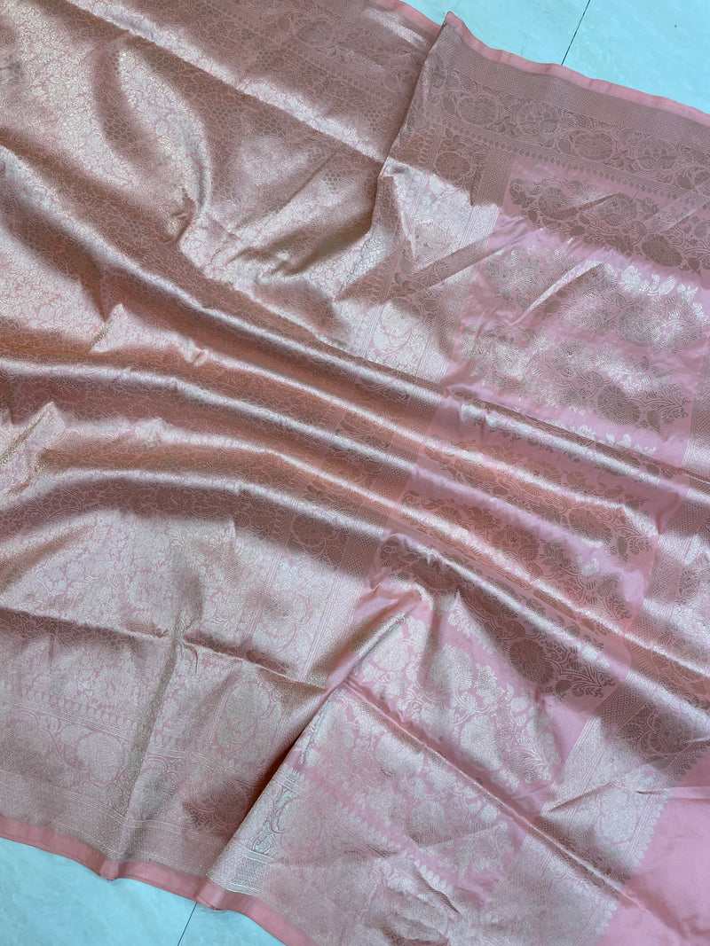 Pure Katan Silk Banarasi Handloom Saree - Tanchui Brocade - The Handlooms