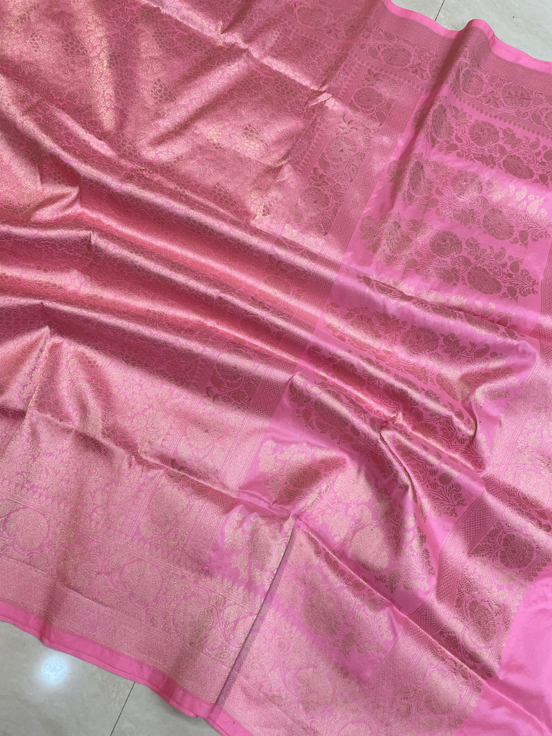 Pure Katan Silk Banarasi Handloom Saree - Tanchui Brocade - The Handlooms