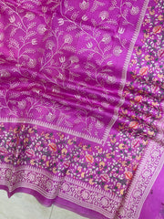 Pure organza Chikankari Handloom Banarasi Saree - The Handlooms