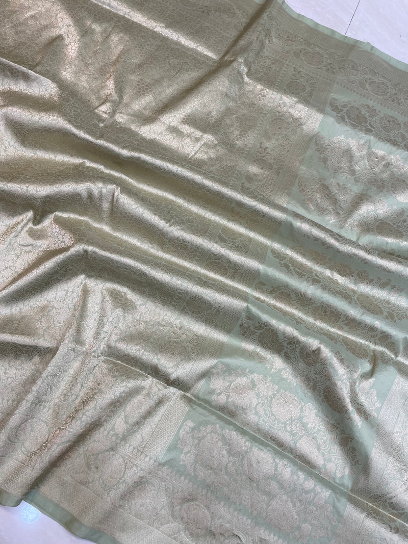 Pure Katan Silk Banarasi Handloom Saree - Tanchui Brocade - The Handlooms