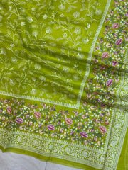 Pure organza Chikankari Handloom Banarasi Saree - The Handlooms