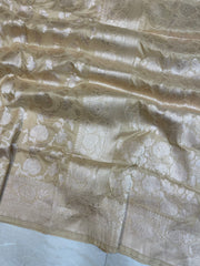 Pure Katan Silk Banarasi Handloom Saree - All Over Jaal Work - The Handlooms