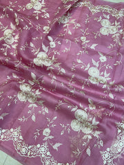 Pure organza Chikankari Handloom Banarasi Saree - The Handlooms