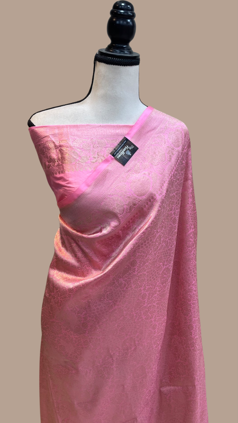 Pure Katan Silk Banarasi Handloom Saree - Tanchui Brocade - The Handlooms