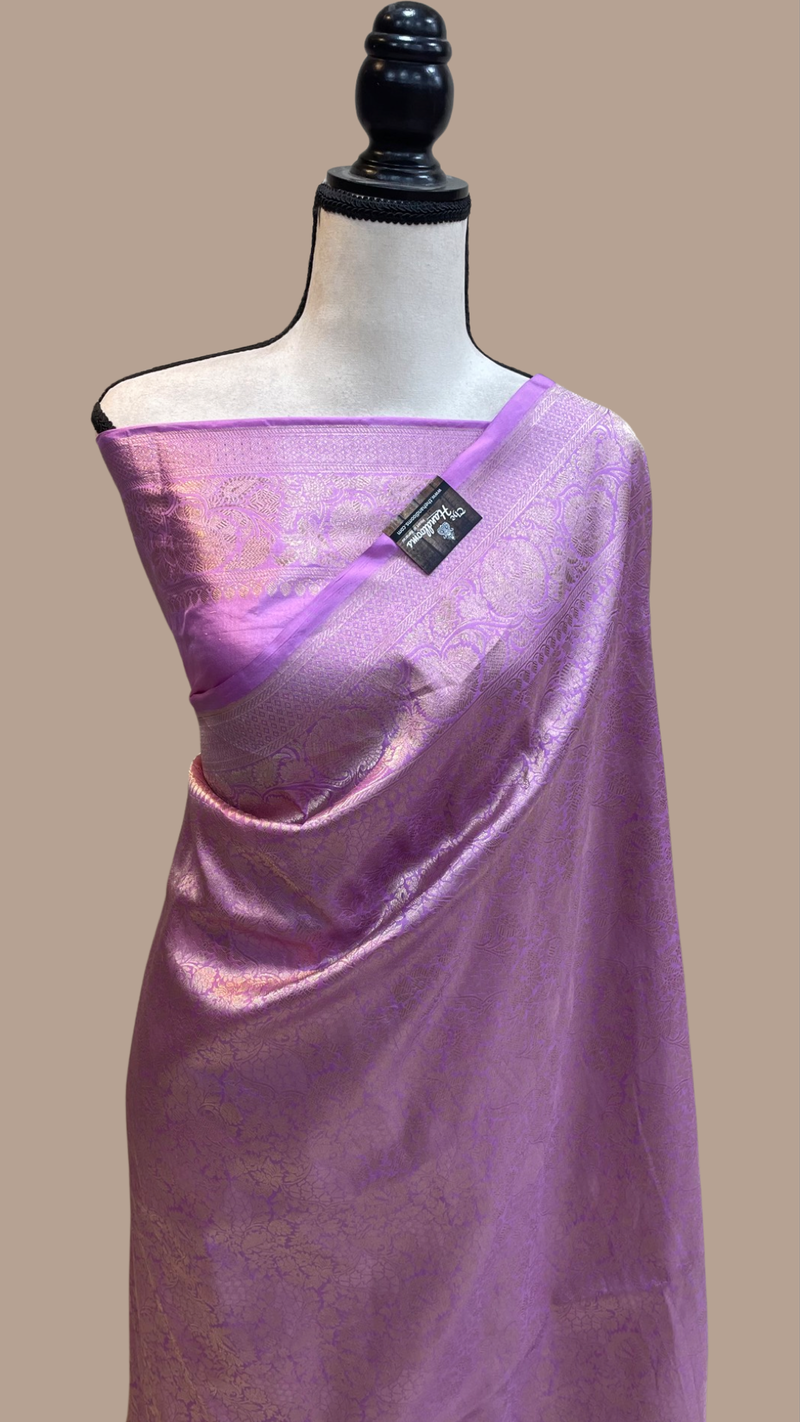 Pure Katan Silk Banarasi Handloom Saree - Tanchui Brocade - The Handlooms