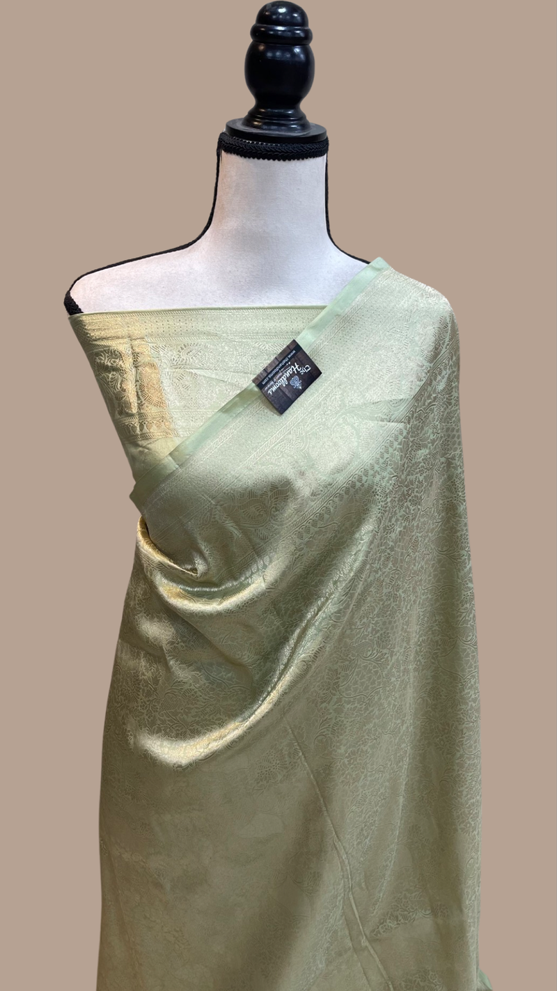 Pure Katan Silk Banarasi Handloom Saree - Tanchui Brocade - The Handlooms