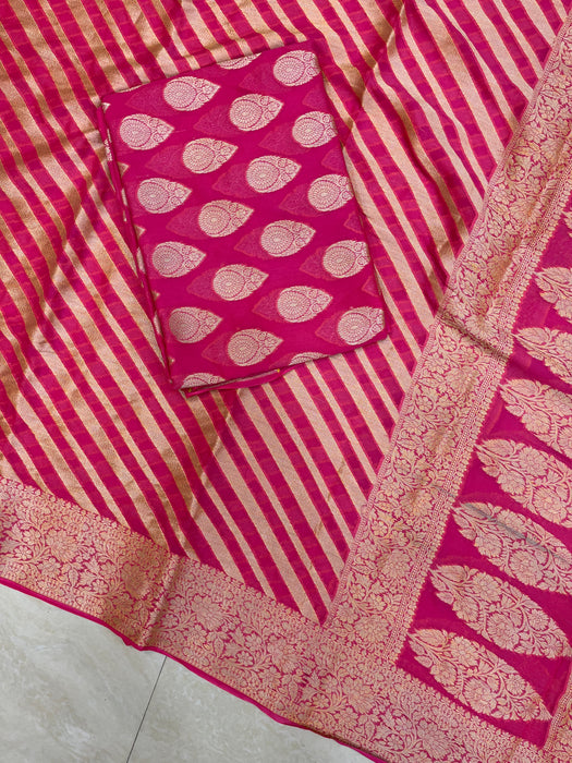 Banarasi Silk Dress 47 Fancy Casual Wear Designer Banarasi Dress Collection  - The Ethnic World