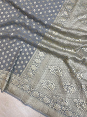 Moonga Georgette Handloom Banarasi Saree - The Handlooms