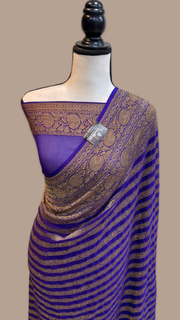 Khaddi Georgette Banarasi Saree -  Antique zari - The Handlooms