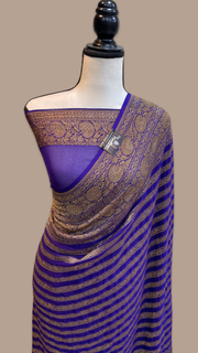 Khaddi Georgette Banarasi Saree -  Antique zari - The Handlooms