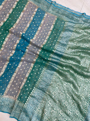 Pure Khaddi Georgette Handloom Banarasi Saree - The Handlooms