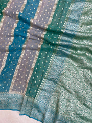 Pure Khaddi Georgette Handloom Banarasi Saree - The Handlooms