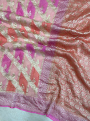 Pure Khaddi Georgette Handloom Banarasi Saree - The Handlooms