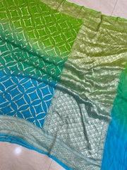 Pure Khaddi Georgette Handloom Banarasi Saree - The Handlooms