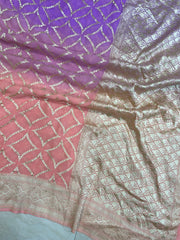 Pure Khaddi Georgette Handloom Banarasi Saree - The Handlooms