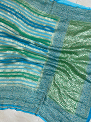 Pure Khaddi Georgette Handloom Banarasi Saree - The Handlooms