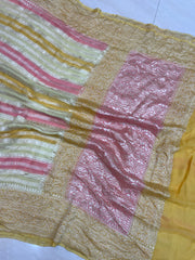 Pure Khaddi Georgette Handloom Banarasi Saree - The Handlooms